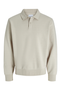 Product image of the Jack and jones bradley sweat polo in stone, by brand Jack&jones