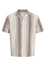 Image of ALVARO DOBBY RESORT SHIRT in beige, by brand JACK&JONES