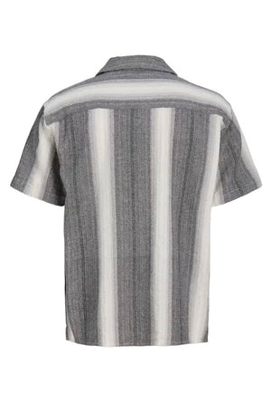 Back image of the Alvaro dobby resort shirt in black, by brand Jack&jones
