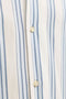 Button closure detail image of the Jeff resort stripe shirt in blue, by brand Jack&jones