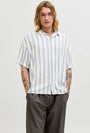 Image of JEFF RESORT STRIPE SHIRT in blue, by brand JACK&JONES