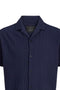 Front detail image of the Blajake jacquard ss shirt in navy, by brand Jack&jones
