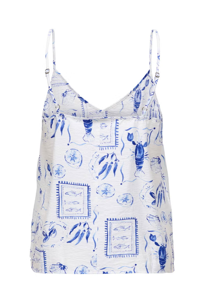 Back image of Ada singlet in white, by brand Jacqueline de yong