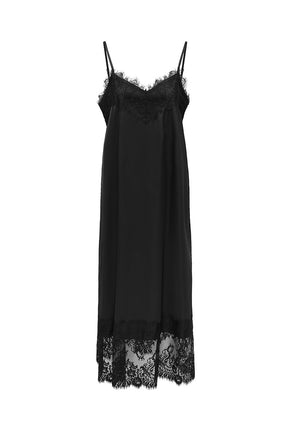 Front image of Alana sl lace midi dress in black, by brand Jacqueline de yong