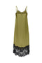 Back image of the Alana sl lace midi dress in olive, by brand Jacqueline de yong