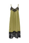 Front image of Alana sl lace midi dress in olive, by brand Jacqueline de yong