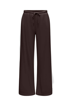 Front image of the Amalfi life sweat pants in brown, by brand Jacqueline de yong