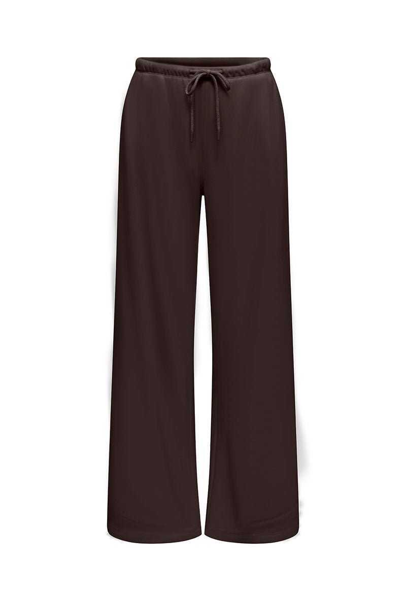 Front image of Amalfi life sweat pants in brown, by brand Jacqueline de yong