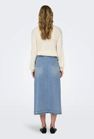 JDY BELLA HW LONG DENIM SKIRT