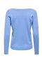 Back image of the Bodil l/s boat neck pullover in blue, by brand Jacqueline de yong