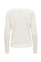 Back image of the Bodil l/s boat neck pullover in off white, by brand Jacqueline de yong