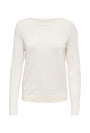 Image of BODIL L/S BOAT NECK PULLOVER in off white, by brand JACQUELINE DE YONG