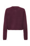 Back image of the Chloe l/s knit cardigan in burgundy, by brand Jacqueline de yong