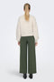 Back image of a model wearing the Eira life oneck cardigan in off white, by brand Jacqueline de yong