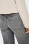 Back image of a model wearing the Felina hw wide jeans in grey, by brand Jacqueline de yong