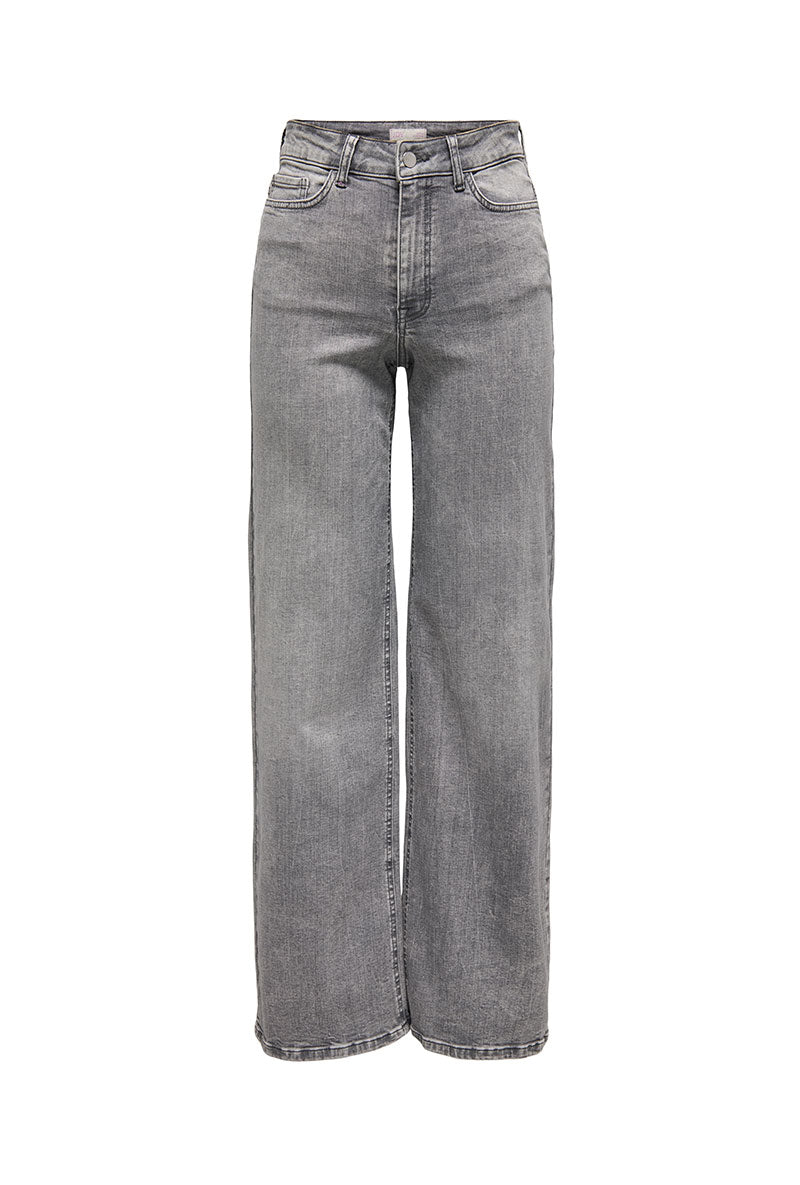 Front image of Felina hw wide jeans in grey, by brand Jacqueline de yong