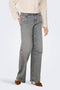 Front image of a model wearing Felina hw wide jeans in grey, by brand Jacqueline de yong