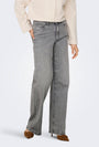 Image of FELINA HW WIDE JEANS in grey, by brand JACQUELINE DE YONG