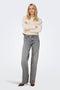 Front image of a model wearing the Felina hw wide jeans in grey, by brand Jacqueline de yong