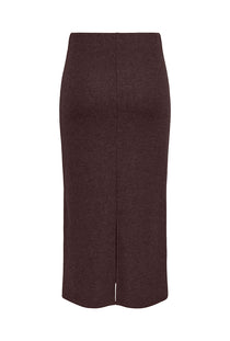 Back image of the Hero life pencil skirt in brown, by brand Jacqueline de yong