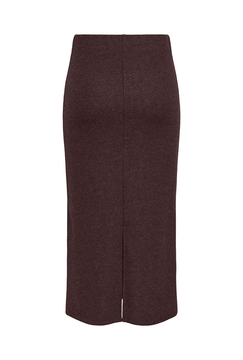 Back image of Hero life pencil skirt in brown, by brand Jacqueline de yong