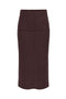 Front image of Hero life pencil skirt in brown, by brand Jacqueline de yong
