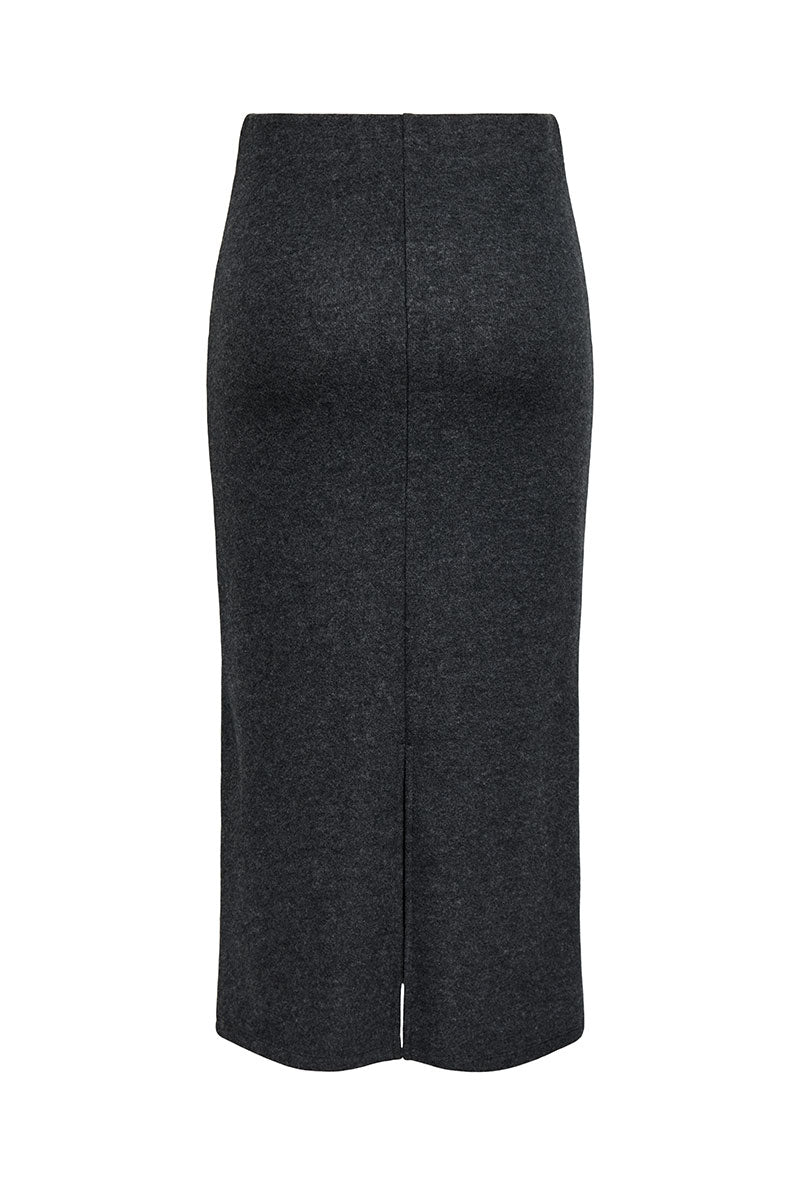 Back image of Hero life pencil skirt in dark grey, by brand Jacqueline de yong
