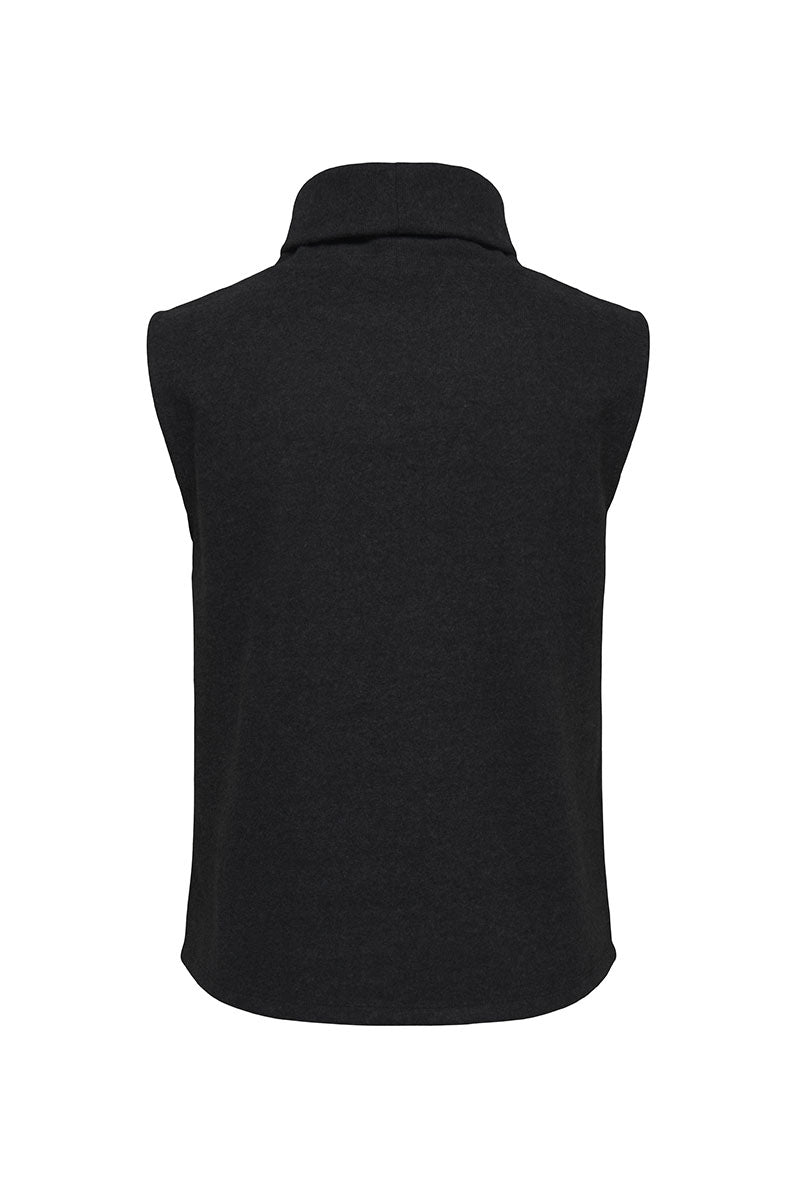 Back image of Hero life s/l turtleneck top in black, by brand Jacqueline de yong