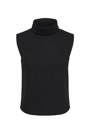 Front image of Hero life s/l turtleneck top in black, by brand Jacqueline de yong