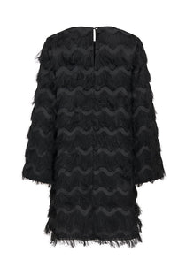 Back image of the Kesha ls midi dress in black, by brand Jacqueline de yong
