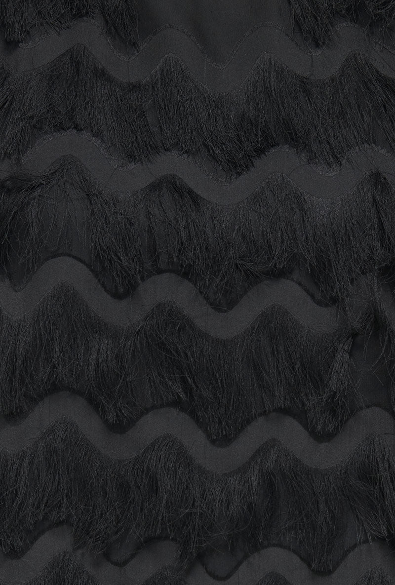 Detail image of Kesha ls midi dress in black, by brand Jacqueline de yong
