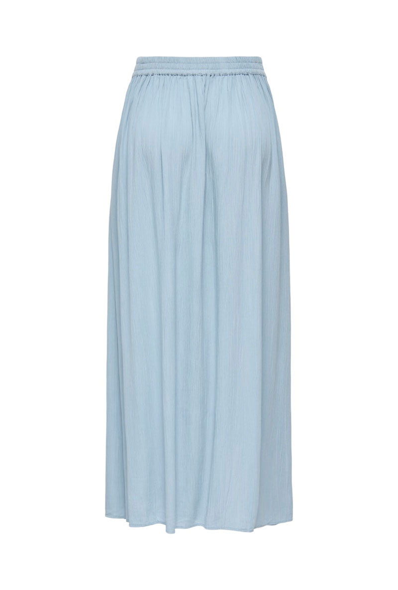 Back image of Liva life hw midi skirt in blue, by brand Jacqueline de yong