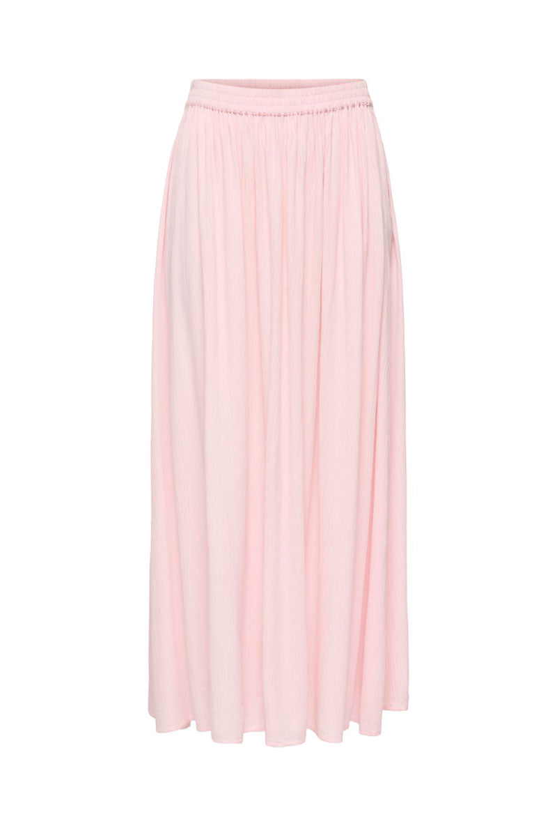 Front image of Liva life hw midi skirt in pink, by brand Jacqueline de yong