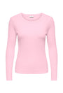 Image of LUCKY L/S ONECK TOP in pink, by brand JACQUELINE DE YONG