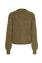 Back image of the Lumi ls button cardigan in brown, by brand Jacqueline de yong