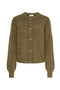 Front image of Lumi ls button cardigan in brown, by brand Jacqueline de yong