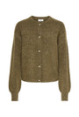 Image of LUMI LS BUTTON CARDIGAN in brown, by brand JACQUELINE DE YONG
