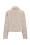 Back image of the Macy faux fur jacket in beige, by brand Jacqueline de yong