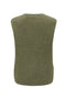 Back image of the Simina teddy waistcoat in olive, by brand Jacqueline de yong