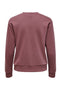 Back image of the Paris l/s glitter sweatshirt in burgundy, by brand Jacqueline de yong