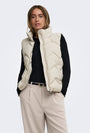 Image of POWER SHORT WAISTCOAT in beige, by brand JACQUELINE DE YONG