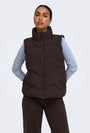 Image of POWER SHORT WAISTCOAT in chocolate, by brand JACQUELINE DE YONG