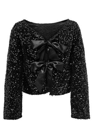 JDY SARA LS BOW SEQUINS TOP