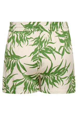 Back image of the Star sezen life shorts in green, by brand Jacqueline de yong