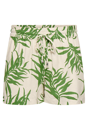 Front image of the Star sezen life shorts in green, by brand Jacqueline de yong