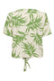 Back image of the Sezen life s/s knot shrit in green, by brand Jacqueline de yong