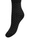 Front image of the Smile rib socks in black, by brand Jacqueline de yong
