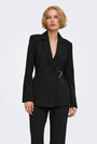 Image of STORM LS BUCKLE BLAZER in black, by brand JACQUELINE DE YONG