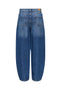 Back image of the Susie mw barrel jeans in denim, by brand Jacqueline de yong