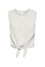Image of THEIS LIFE BUTTON TOP in white, by brand JACQUELINE DE YONG